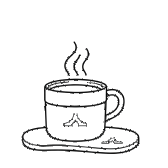 Enjoy hot cup of coffee